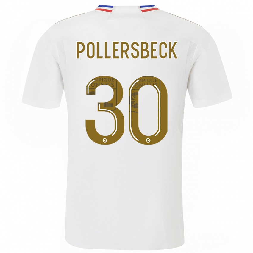 Niño Camiseta Julian Pollersbeck #30 Blanco 1ª Equipación 2023/24 La Camisa