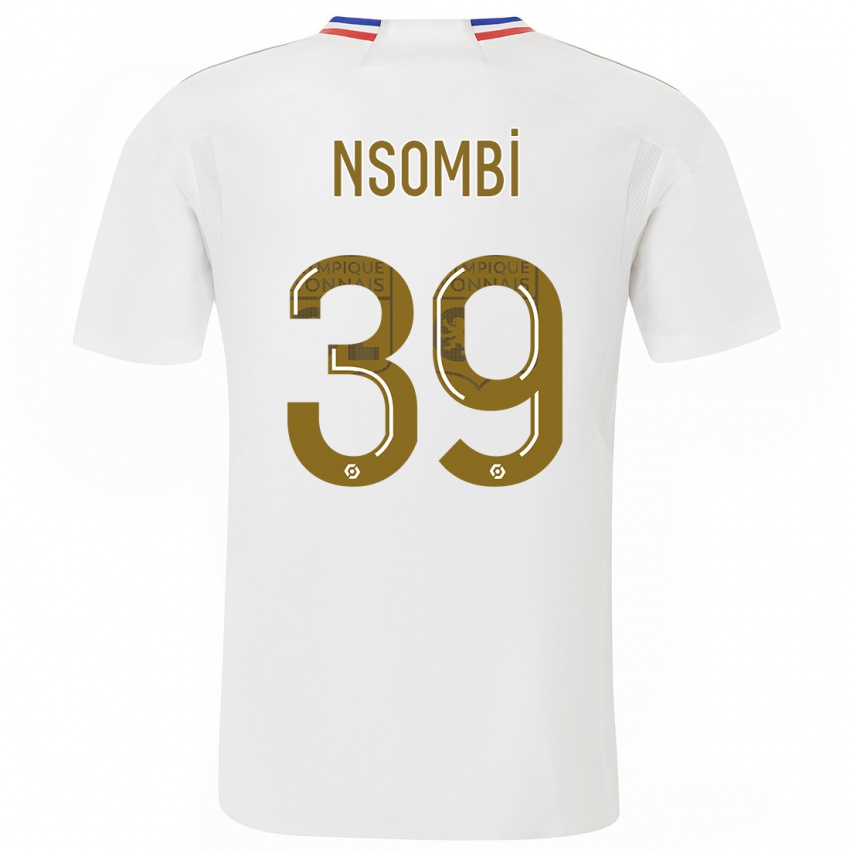 Niño Camiseta Gael Nsombi #39 Blanco 1ª Equipación 2023/24 La Camisa