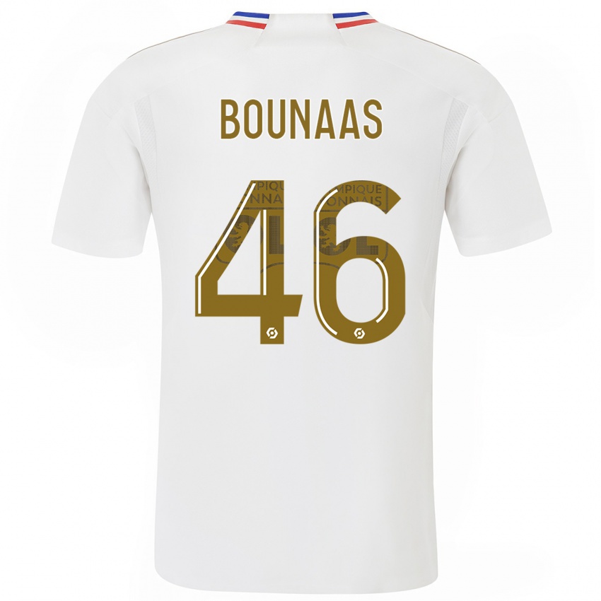 Niño Camiseta Idris Bounaas #46 Blanco 1ª Equipación 2023/24 La Camisa