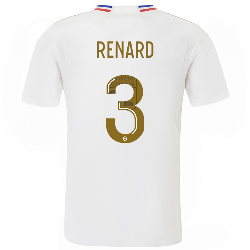 Niño Camiseta Wendie Renard #3 Blanco 1ª Equipación 2023/24 La Camisa