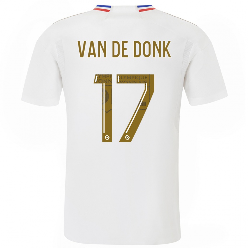 Niño Camiseta Danielle Van De Donk #17 Blanco 1ª Equipación 2023/24 La Camisa