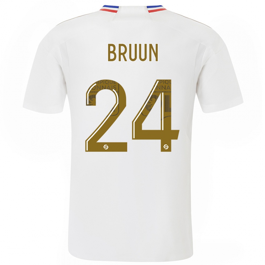 Niño Camiseta Signe Bruun #24 Blanco 1ª Equipación 2023/24 La Camisa