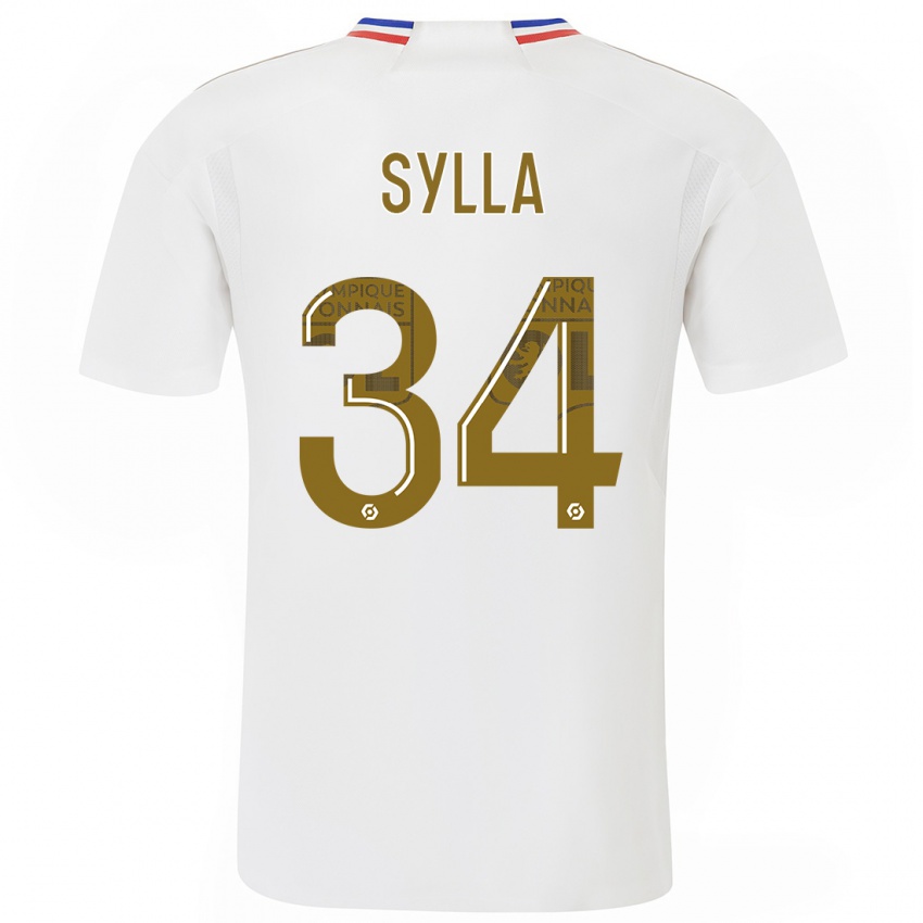 Niño Camiseta Kysha Sylla #34 Blanco 1ª Equipación 2023/24 La Camisa