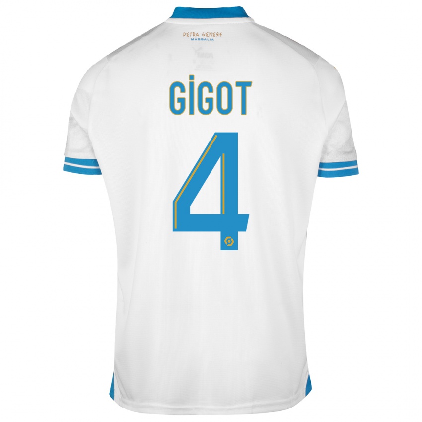 Niño Camiseta Samuel Gigot #4 Blanco 1ª Equipación 2023/24 La Camisa