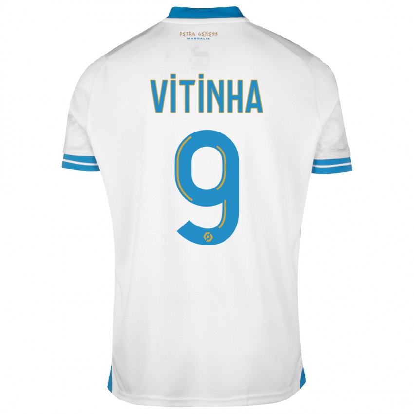 Niño Camiseta Vitinha #9 Blanco 1ª Equipación 2023/24 La Camisa