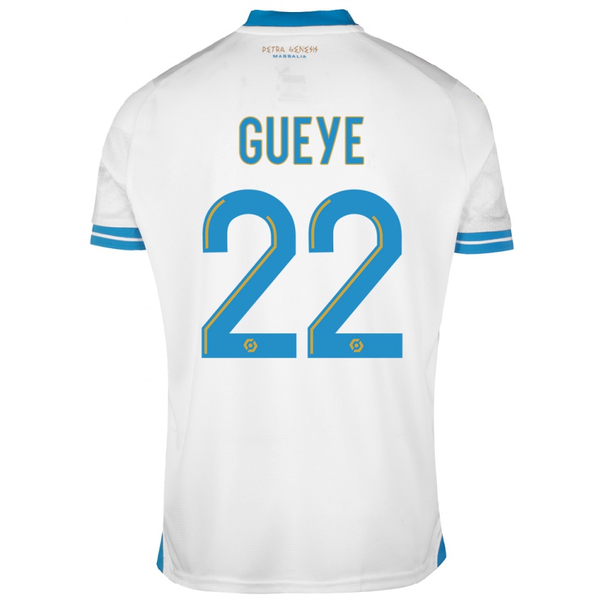 Niño Camiseta Pape Gueye #22 Blanco 1ª Equipación 2023/24 La Camisa