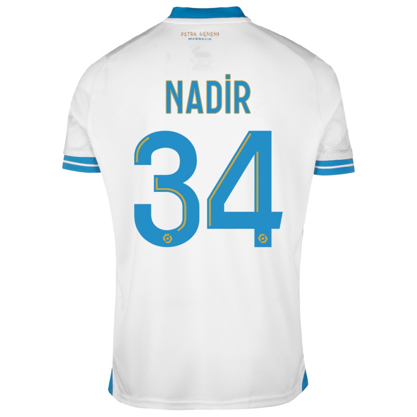 Niño Camiseta Bilal Nadir #34 Blanco 1ª Equipación 2023/24 La Camisa