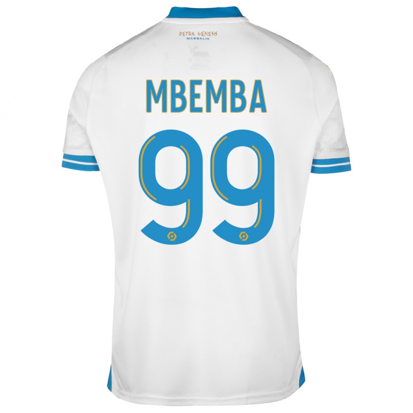 Niño Camiseta Chancel Mbemba #99 Blanco 1ª Equipación 2023/24 La Camisa