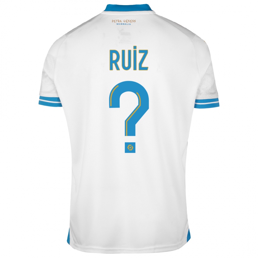 Niño Camiseta Pedro Ruiz #0 Blanco 1ª Equipación 2023/24 La Camisa