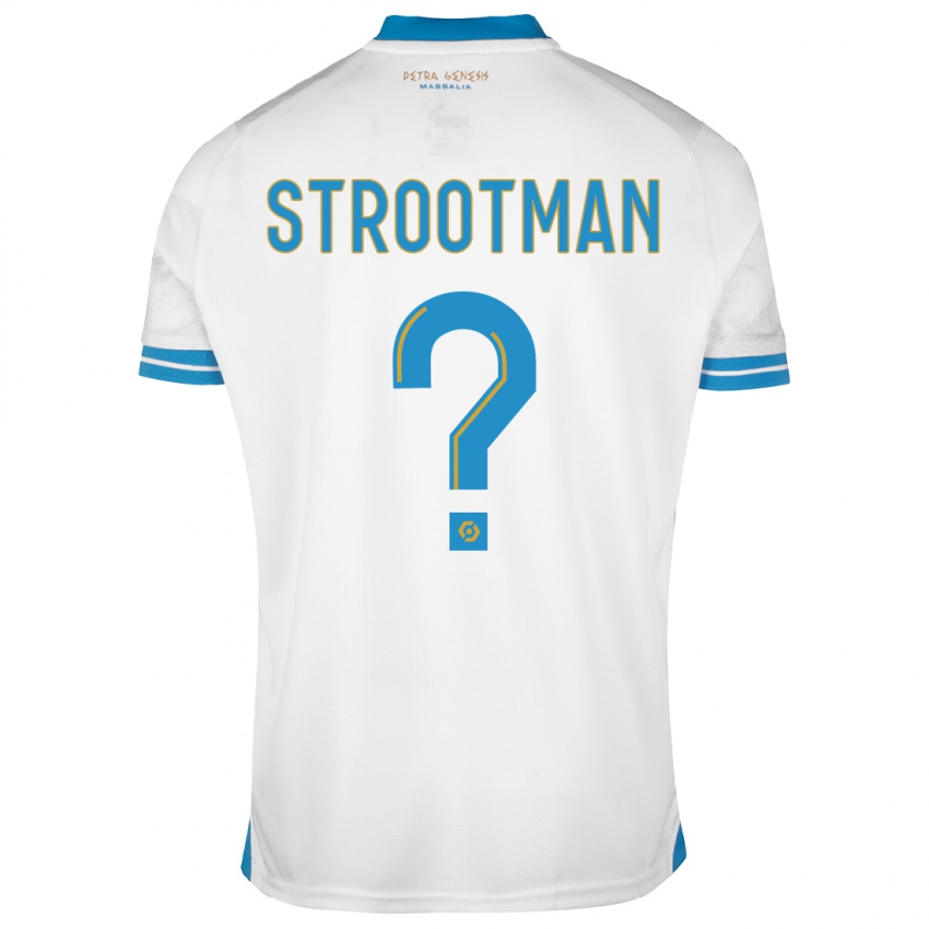 Niño Camiseta Kevin Strootman #0 Blanco 1ª Equipación 2023/24 La Camisa