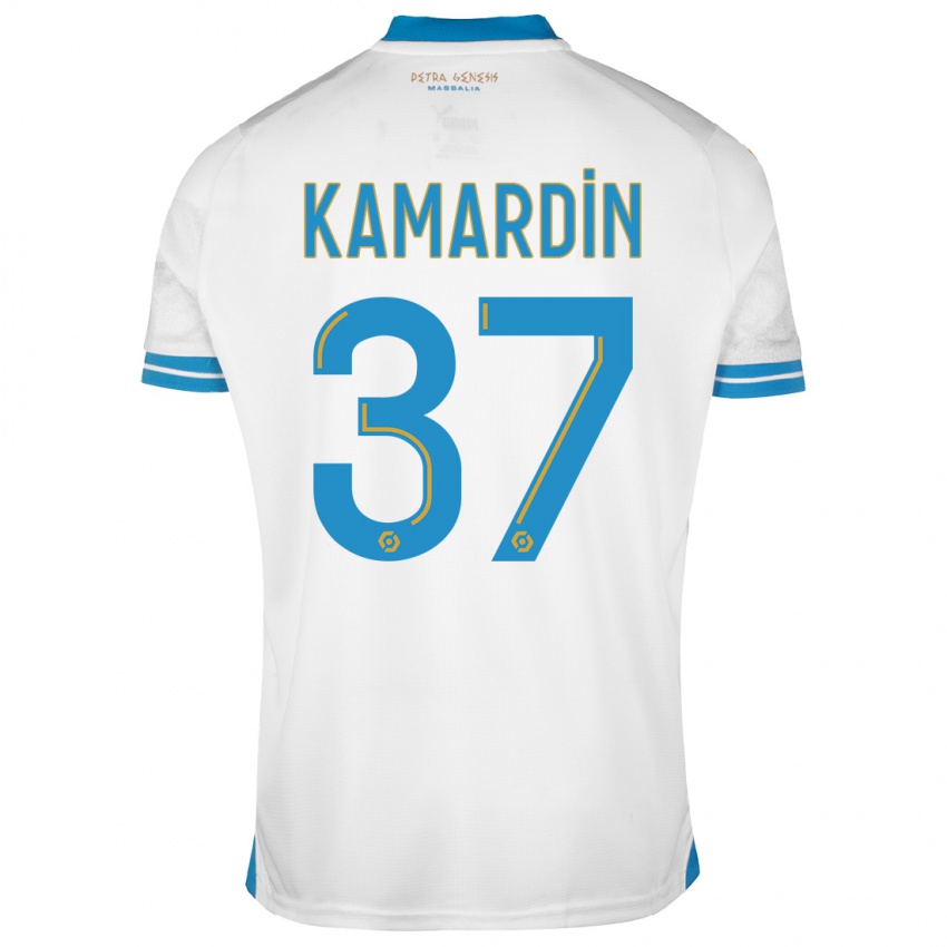 Niño Camiseta Aaron Kamardin #37 Blanco 1ª Equipación 2023/24 La Camisa