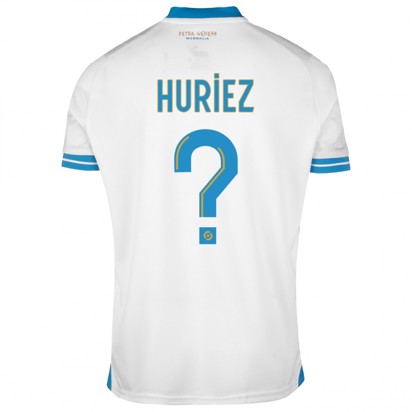 Niño Camiseta Evan Huriez #0 Blanco 1ª Equipación 2023/24 La Camisa