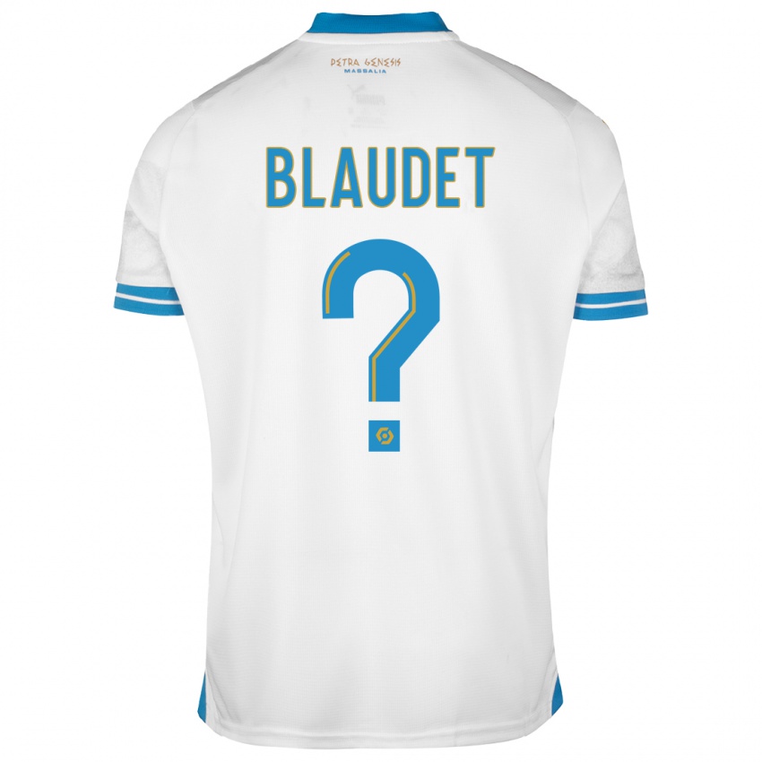 Niño Camiseta David Blaudet #0 Blanco 1ª Equipación 2023/24 La Camisa