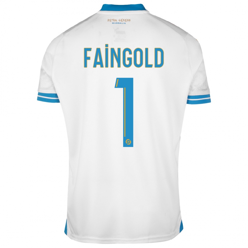 Niño Camiseta Abbie Faingold #1 Blanco 1ª Equipación 2023/24 La Camisa