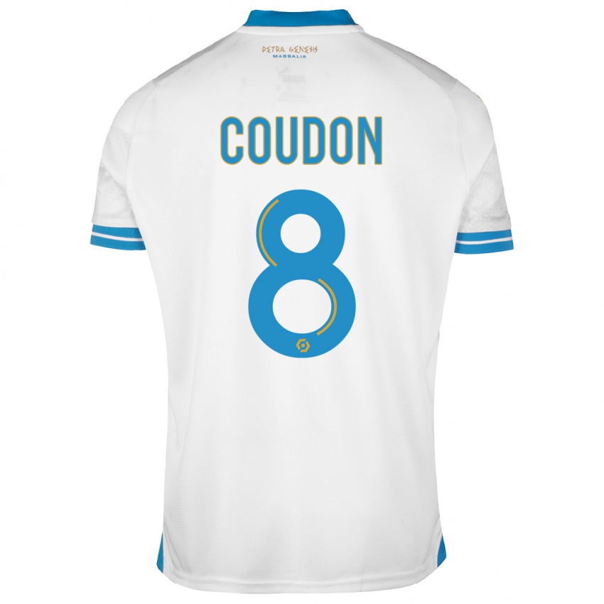Niño Camiseta Marine Coudon #8 Blanco 1ª Equipación 2023/24 La Camisa