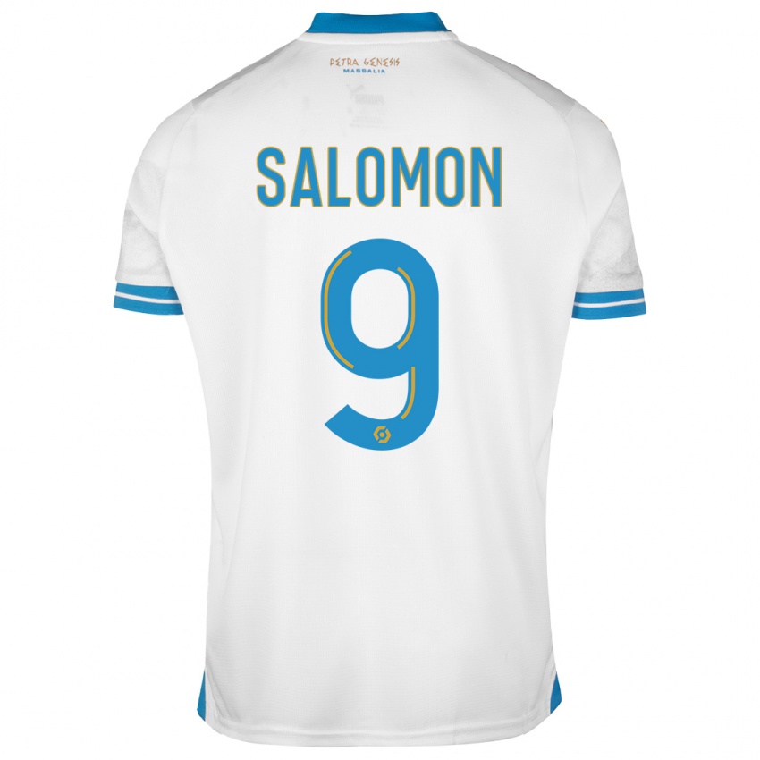 Niño Camiseta Maeva Salomon #9 Blanco 1ª Equipación 2023/24 La Camisa