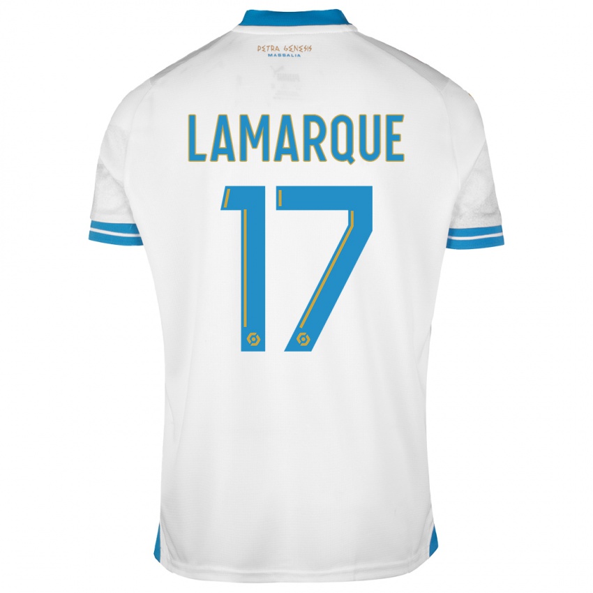 Niño Camiseta Alais Lamarque #17 Blanco 1ª Equipación 2023/24 La Camisa