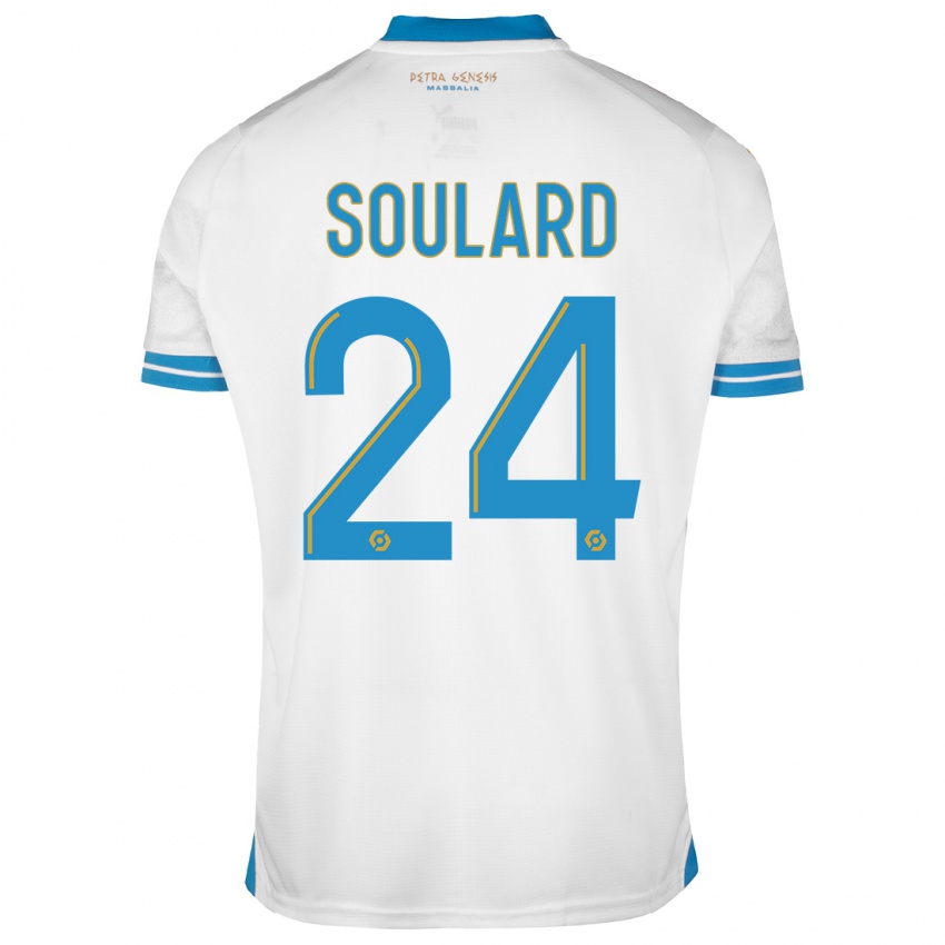 Niño Camiseta Amandine Soulard #24 Blanco 1ª Equipación 2023/24 La Camisa