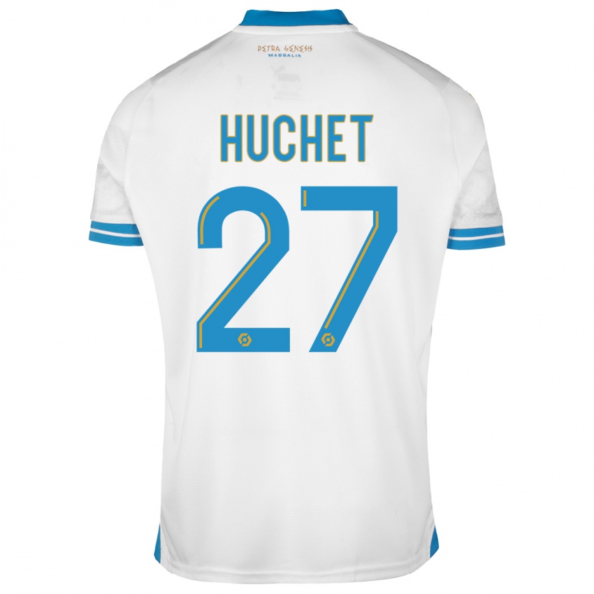 Niño Camiseta Sarah Huchet #27 Blanco 1ª Equipación 2023/24 La Camisa