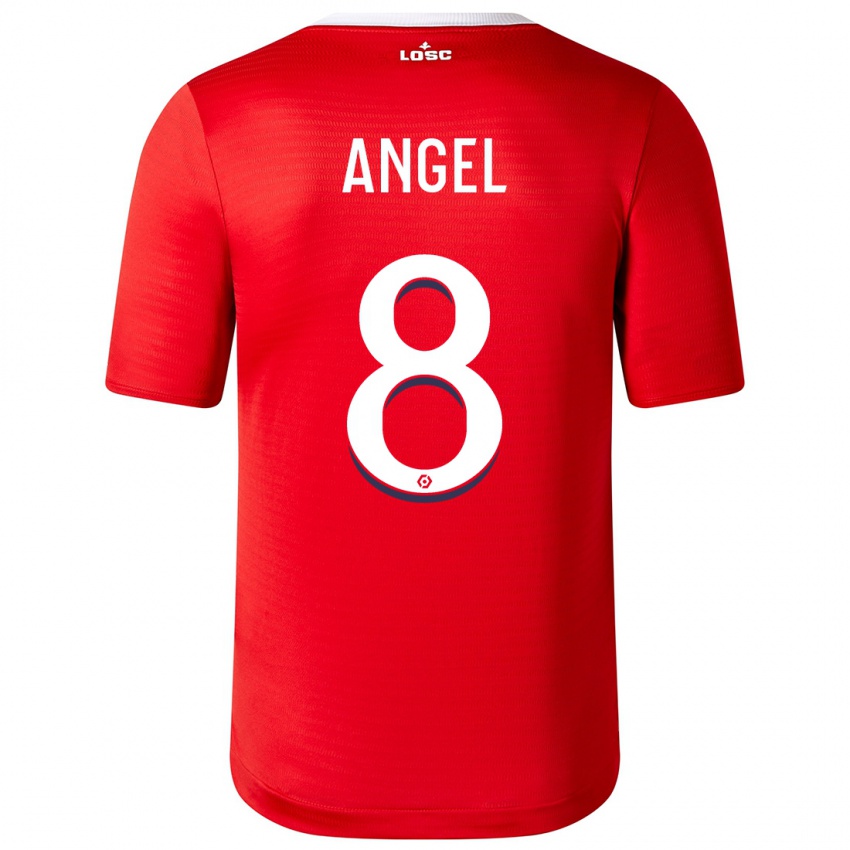 Niño Camiseta Angel Gomes #8 Rojo 1ª Equipación 2023/24 La Camisa