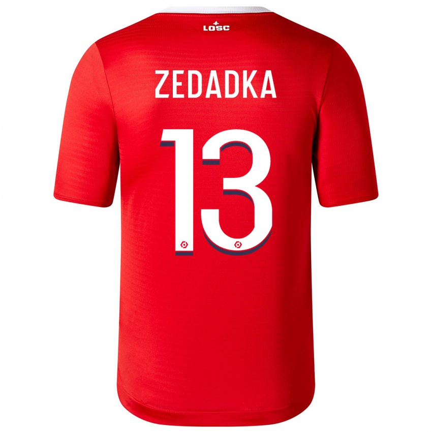 Niño Camiseta Akim Zedadka #13 Rojo 1ª Equipación 2023/24 La Camisa