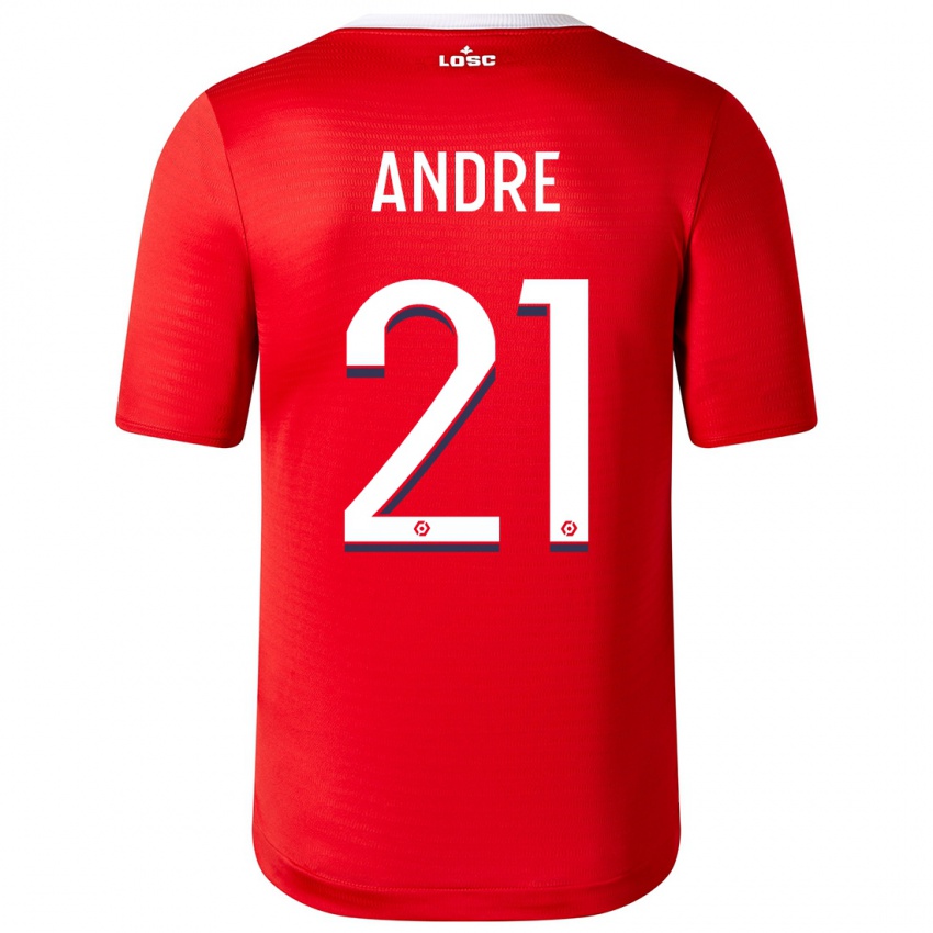 Niño Camiseta Benjamin André #21 Rojo 1ª Equipación 2023/24 La Camisa