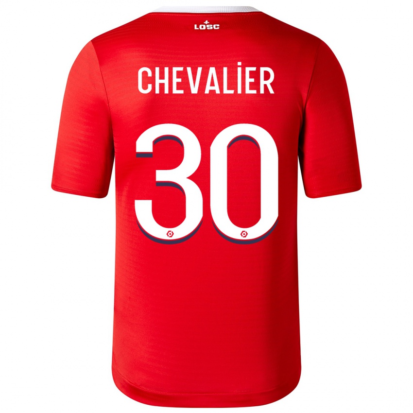Niño Camiseta Lucas Chevalier #30 Rojo 1ª Equipación 2023/24 La Camisa
