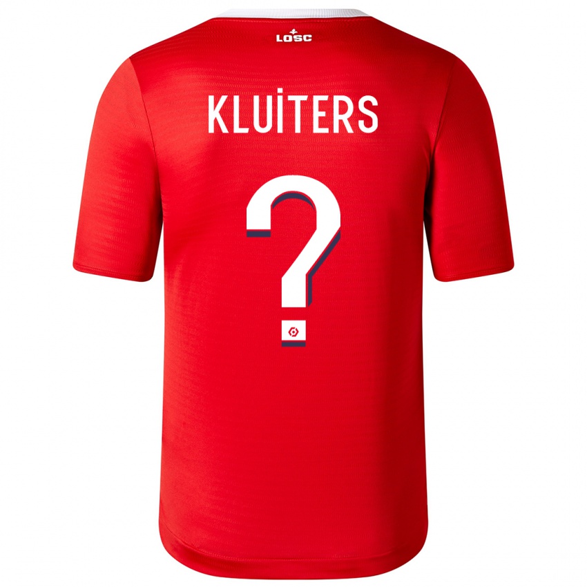 Niño Camiseta Luuk Kluiters #0 Rojo 1ª Equipación 2023/24 La Camisa