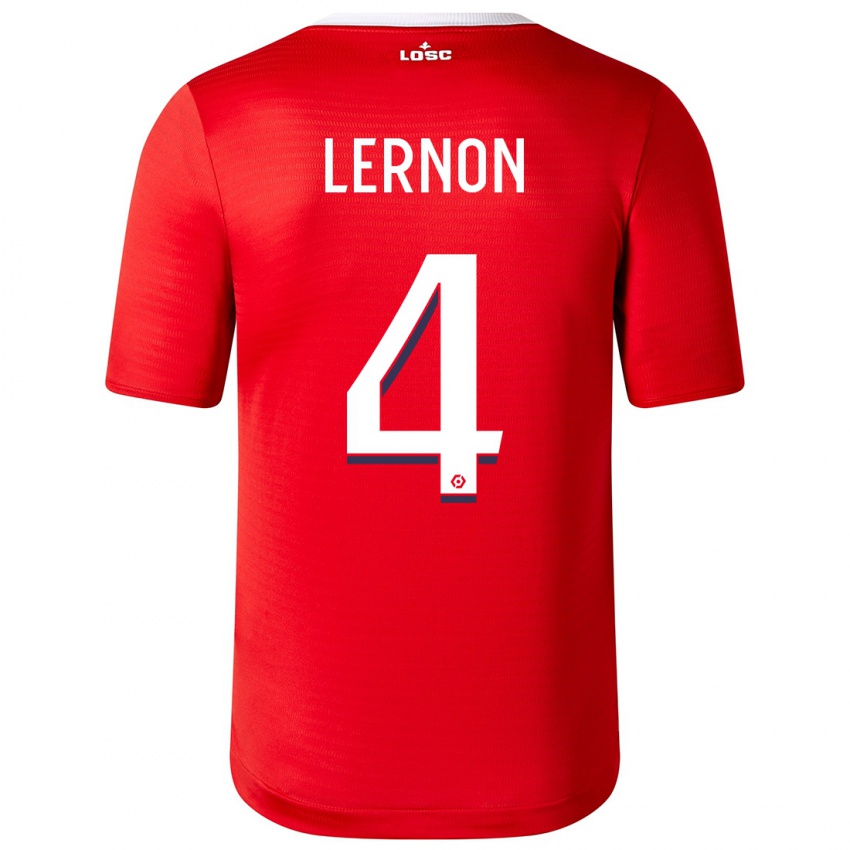 Niño Camiseta Jessica Lernon #4 Rojo 1ª Equipación 2023/24 La Camisa
