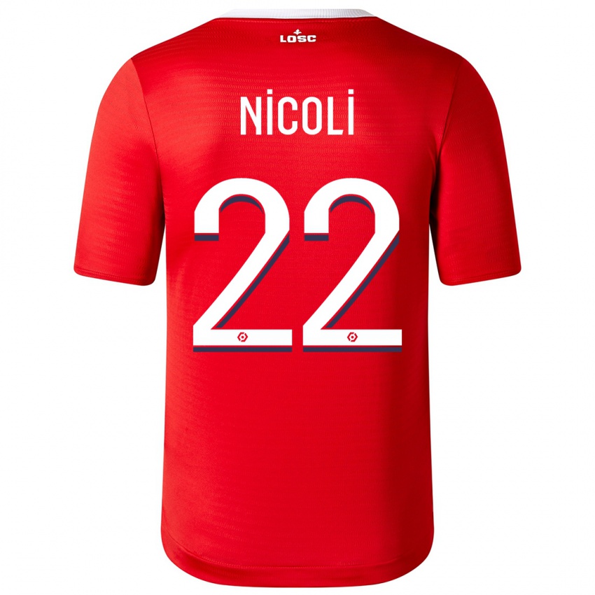Niño Camiseta Morgane Nicoli #22 Rojo 1ª Equipación 2023/24 La Camisa
