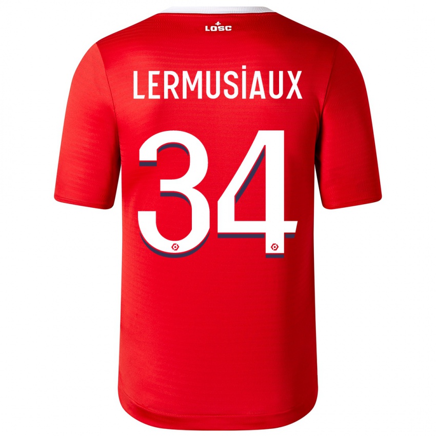 Niño Camiseta Chrystal Lermusiaux #34 Rojo 1ª Equipación 2023/24 La Camisa