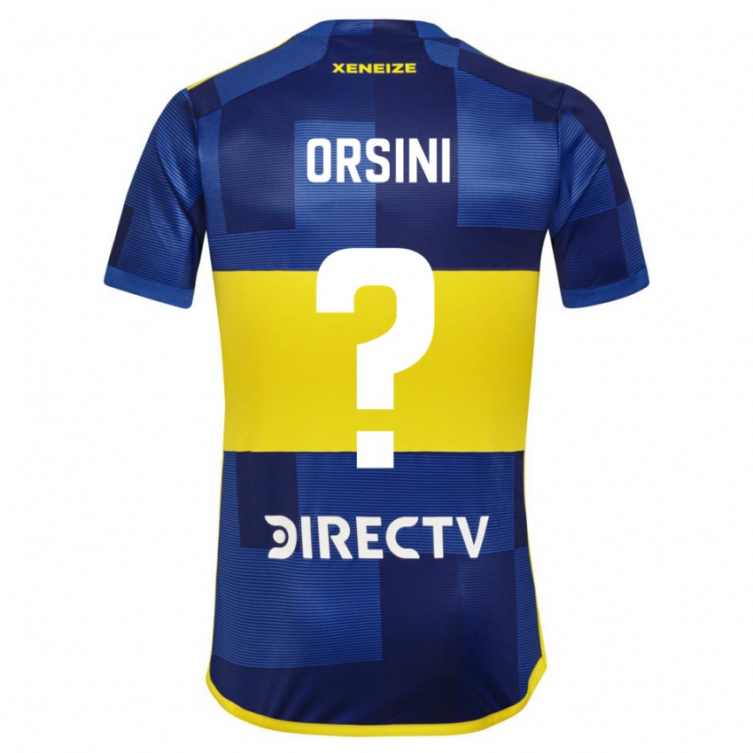 Niño Camiseta Nicolas Orsini #0 Azul Oscuro Amarillo 1ª Equipación 2023/24 La Camisa