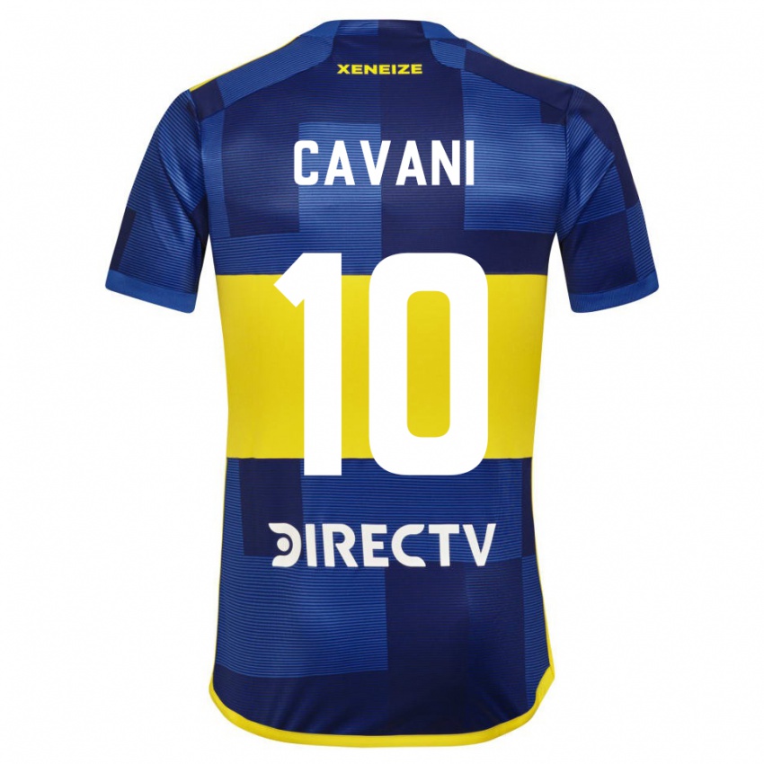 Niño Camiseta Edinson Cavani #10 Azul Oscuro Amarillo 1ª Equipación 2023/24 La Camisa