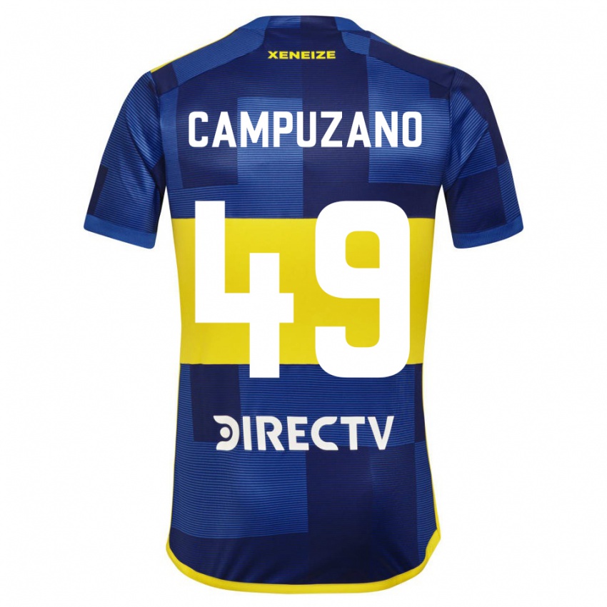 Niño Camiseta Jorman Campuzano #49 Azul Oscuro Amarillo 1ª Equipación 2023/24 La Camisa