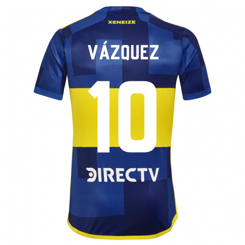 Niño Camiseta Lucas Vázquez #10 Azul Oscuro Amarillo 1ª Equipación 2023/24 La Camisa