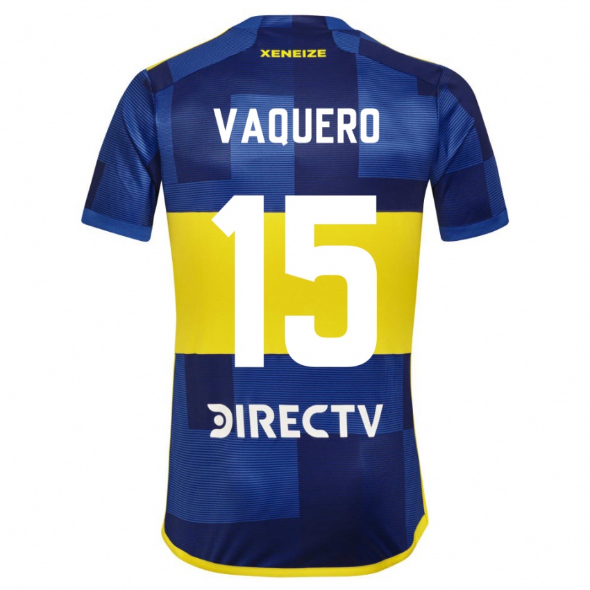 Niño Camiseta Ivan Vaquero #15 Azul Oscuro Amarillo 1ª Equipación 2023/24 La Camisa