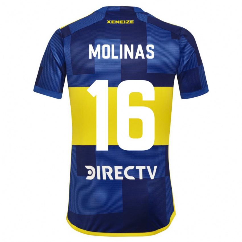 Niño Camiseta Aaron Molinas #16 Azul Oscuro Amarillo 1ª Equipación 2023/24 La Camisa