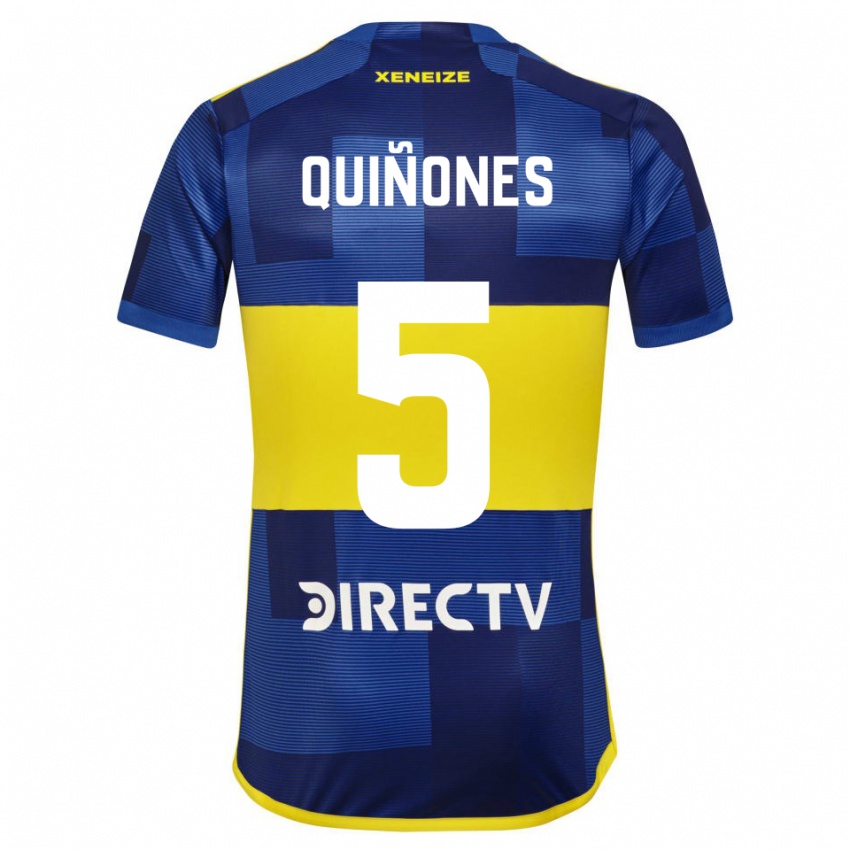 Niño Camiseta Florencia Quiñones #5 Azul Oscuro Amarillo 1ª Equipación 2023/24 La Camisa