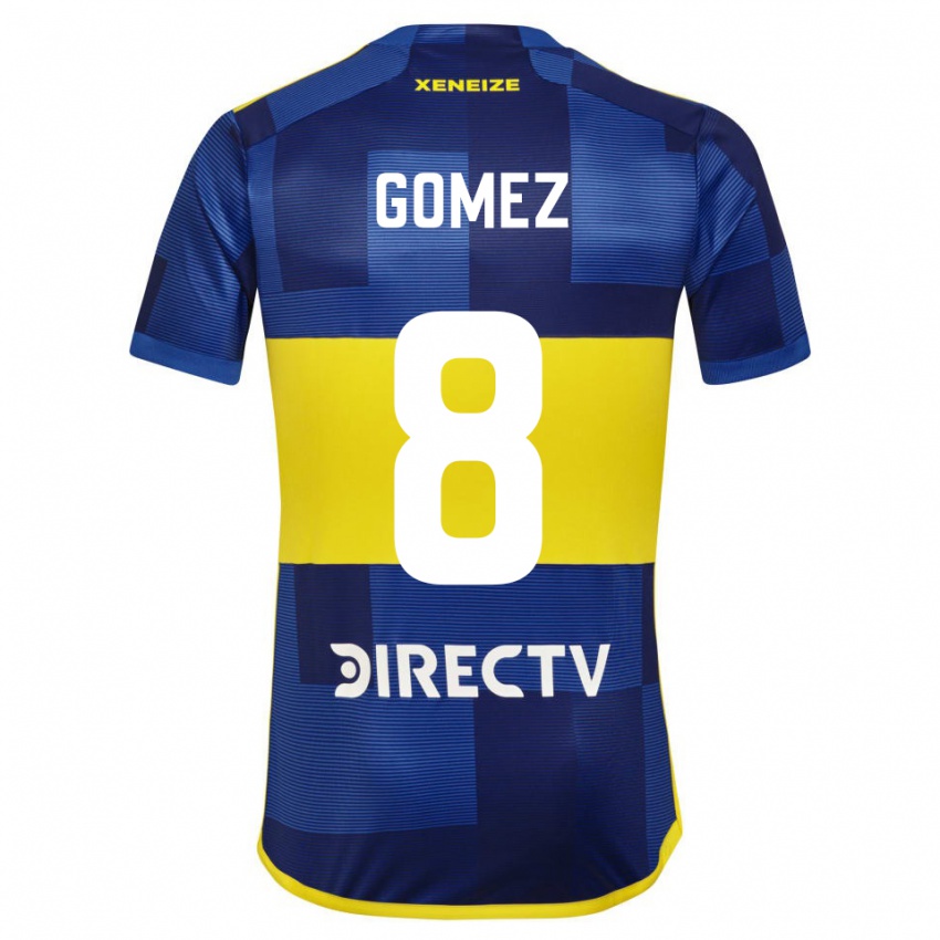 Niño Camiseta Camila Gomez Ares #8 Azul Oscuro Amarillo 1ª Equipación 2023/24 La Camisa