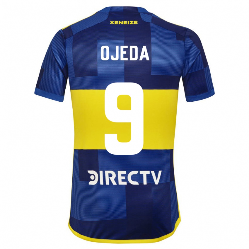 Niño Camiseta Andrea Ojeda #9 Azul Oscuro Amarillo 1ª Equipación 2023/24 La Camisa