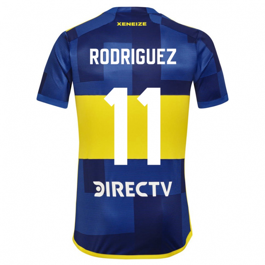 Niño Camiseta Yamila Rodriguez #11 Azul Oscuro Amarillo 1ª Equipación 2023/24 La Camisa