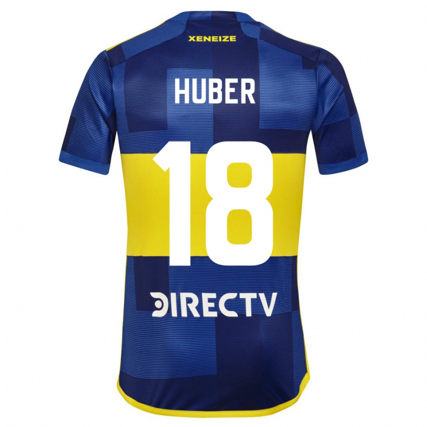 Niño Camiseta Clarisa Huber #18 Azul Oscuro Amarillo 1ª Equipación 2023/24 La Camisa