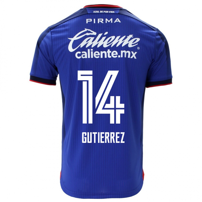 Niño Camiseta Alexis Gutierrez #14 Azul 1ª Equipación 2023/24 La Camisa