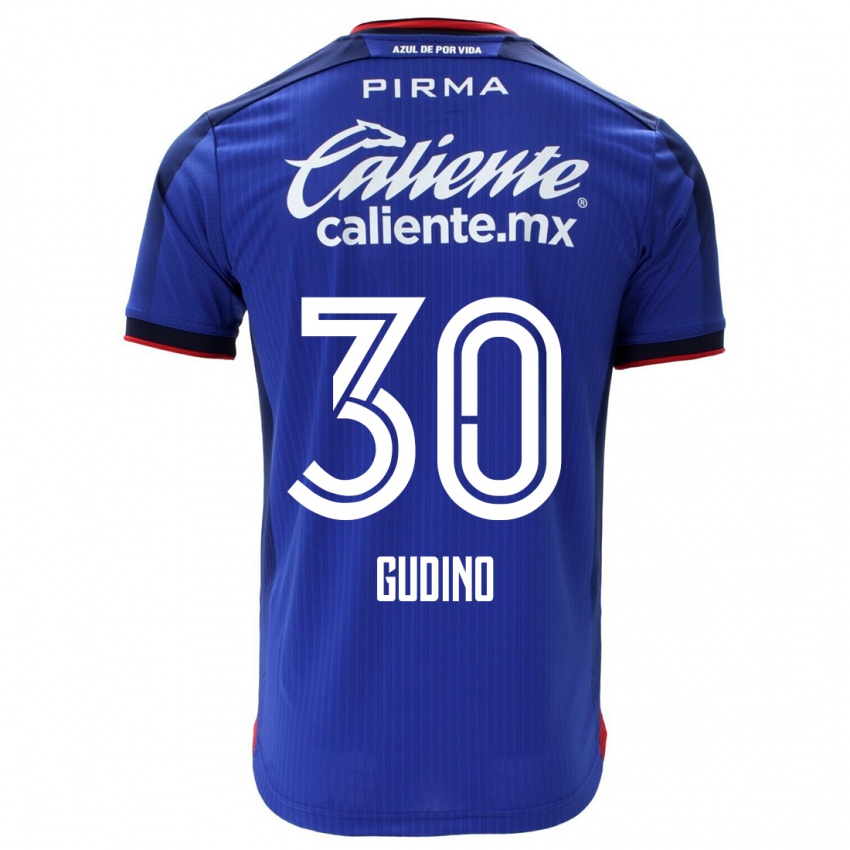 Niño Camiseta Andres Gudino #30 Azul 1ª Equipación 2023/24 La Camisa