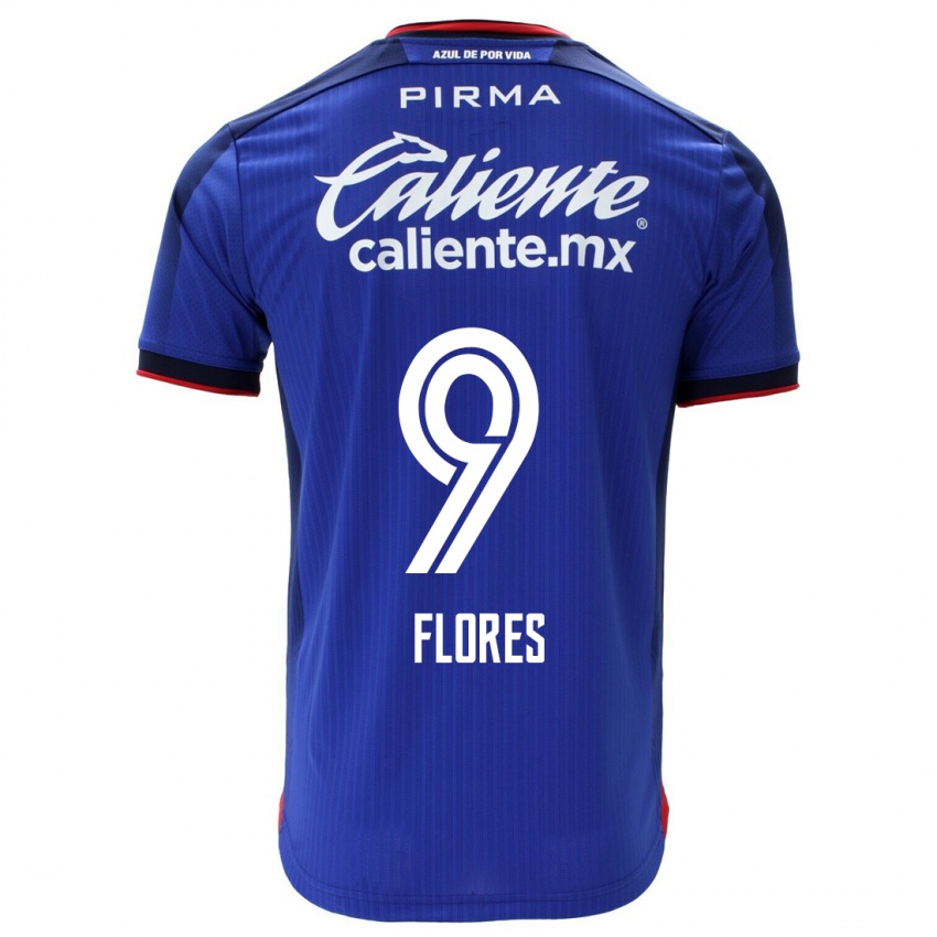 Niño Camiseta Daniela Flores #9 Azul 1ª Equipación 2023/24 La Camisa