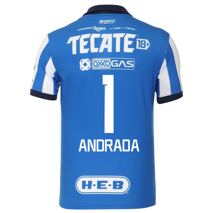 Niño Camiseta Esteban Andrada #1 Azul Blanco 1ª Equipación 2023/24 La Camisa