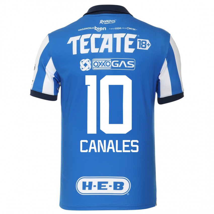 Niño Camiseta Sergio Canales #10 Azul Blanco 1ª Equipación 2023/24 La Camisa