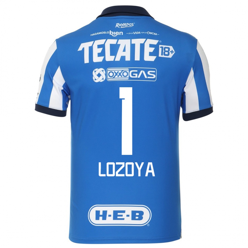 Niño Camiseta Claudia Lozoya #1 Azul Blanco 1ª Equipación 2023/24 La Camisa
