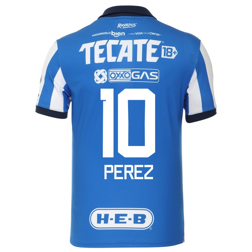 Niño Camiseta Nicole Perez #10 Azul Blanco 1ª Equipación 2023/24 La Camisa