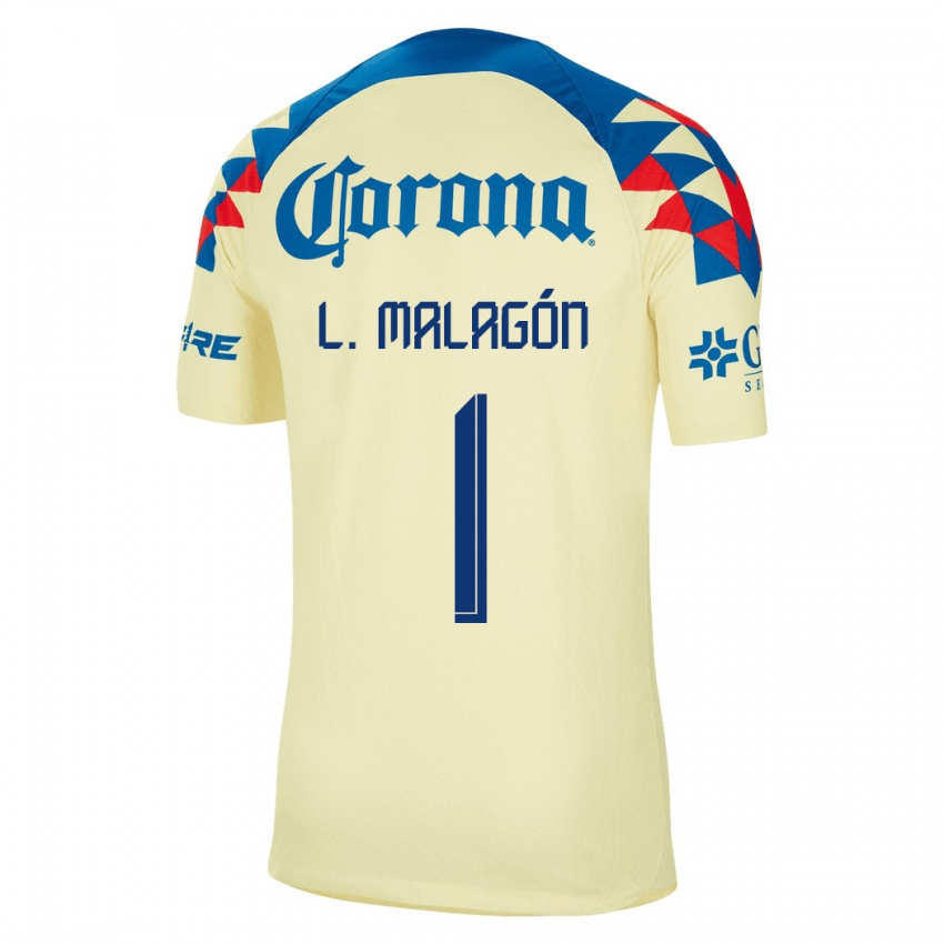 Niño Camiseta Luis Malagón #1 Amarillo 1ª Equipación 2023/24 La Camisa